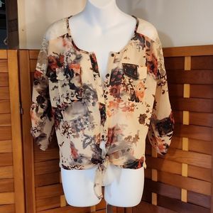 F.A.N.C brand All dolled up floral print blouse